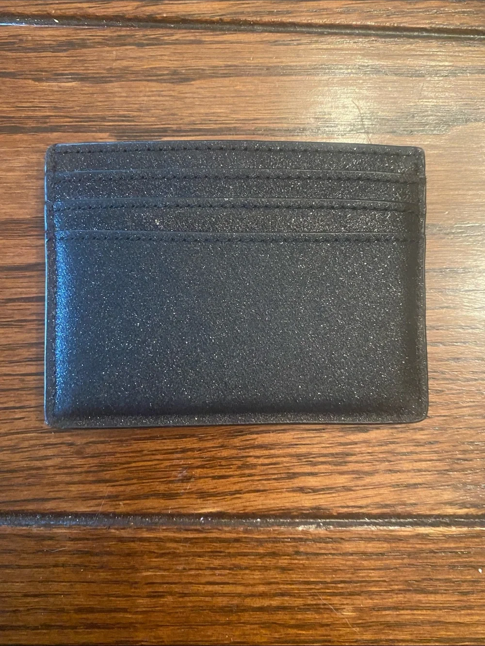 kate spade black glitter cardholder 3